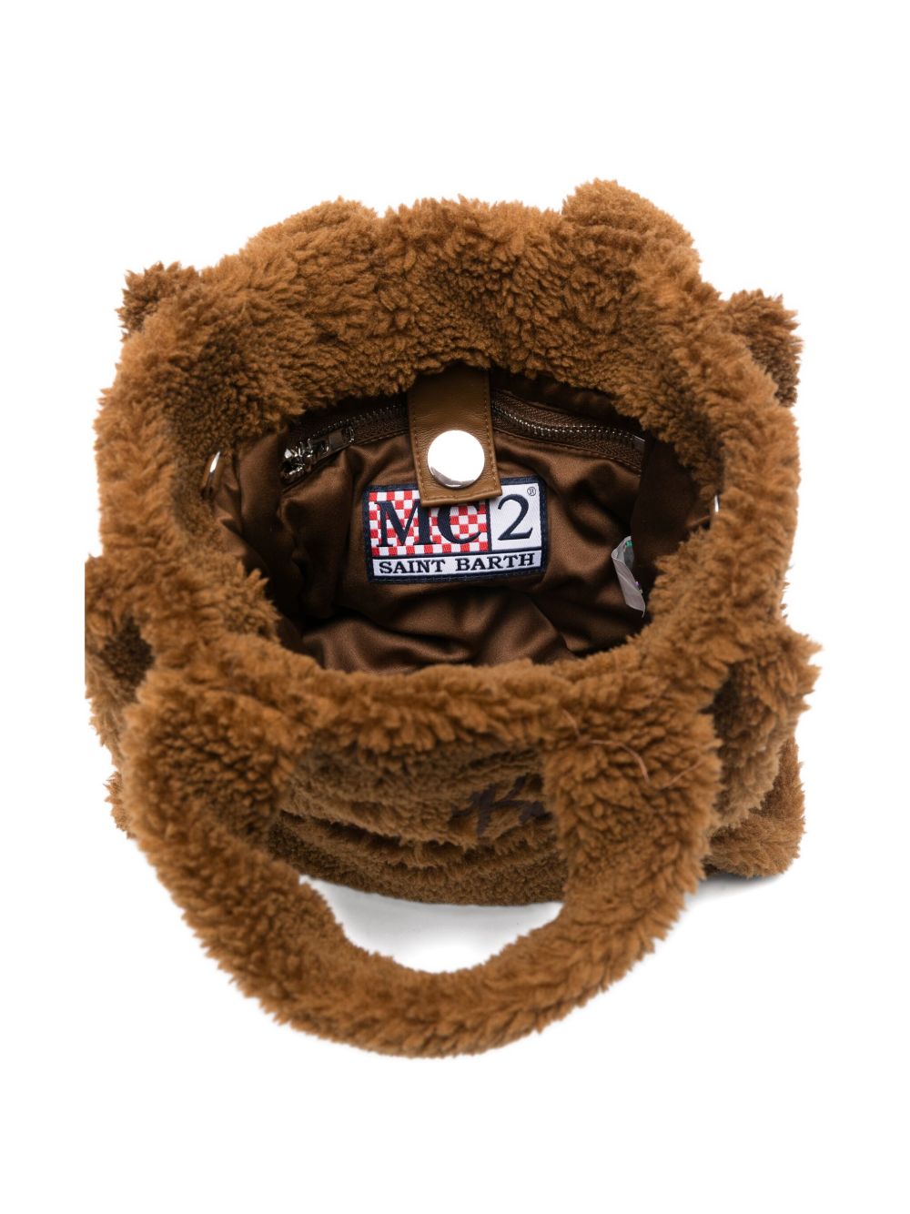 Borsa Vanity Mini MC2 St. Barth marrone con ricamo logo VAMI029 00128M MC2 ST. BARTH KIDS