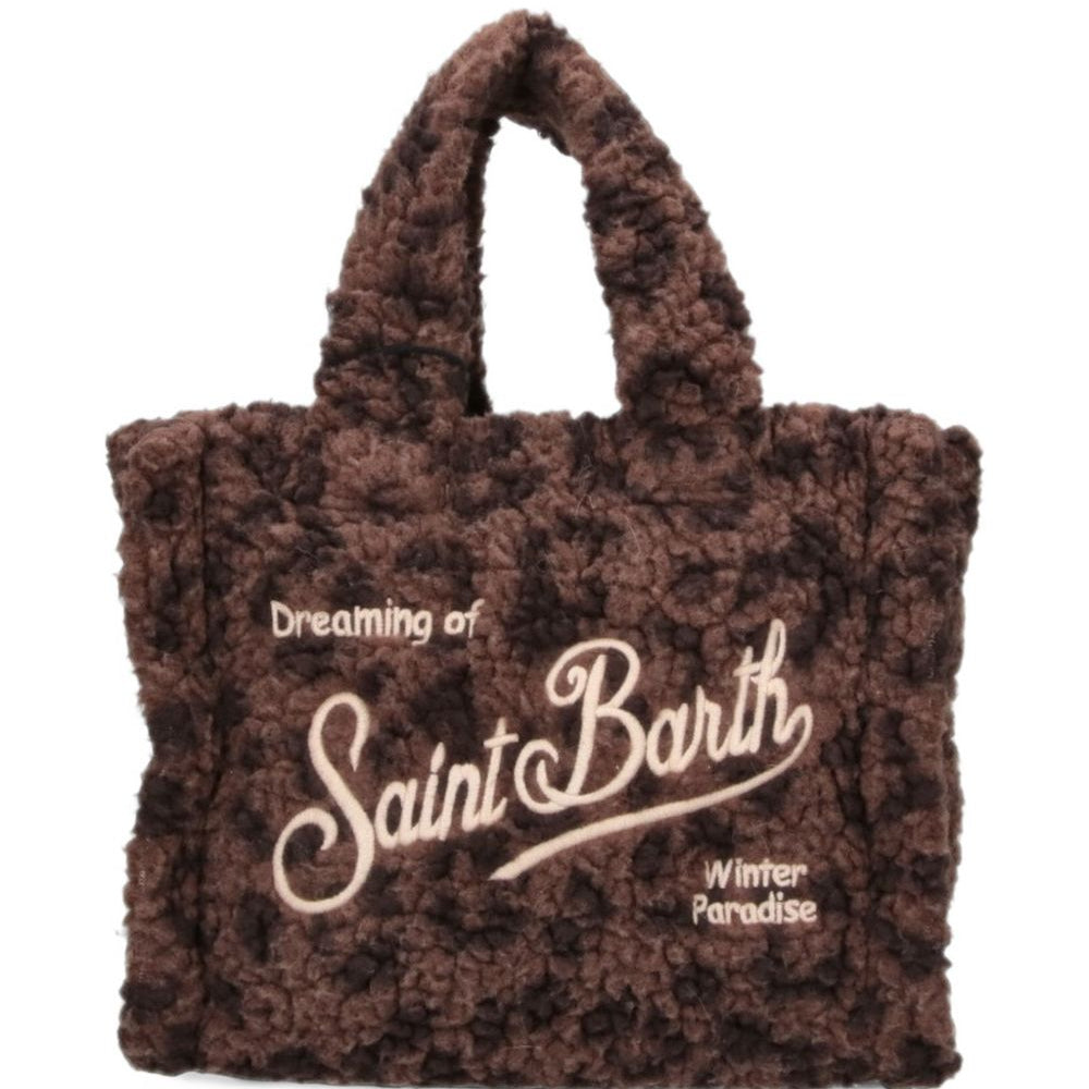 Borsa Vanity Mini MC2 St.Barth marrone con stampa grafica animalier VAMI029 00212M MC2 ST. BARTH KIDS