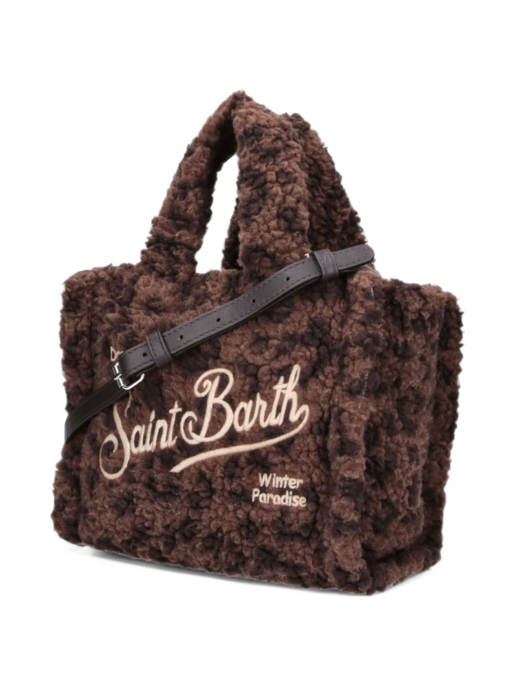 Borsa Vanity Mini MC2 St.Barth marrone con stampa grafica animalier VAMI029 00212M MC2 ST. BARTH KIDS
