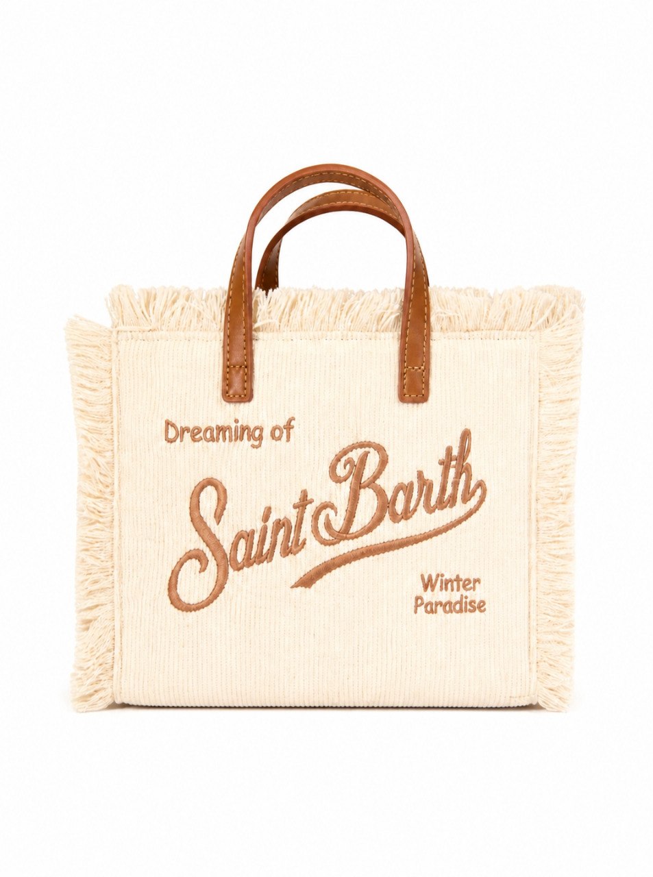 Borsa Vanity Mini MC2 St. Barth beige con trama a coste VAMI034 04133M MC2 ST. BARTH KIDS