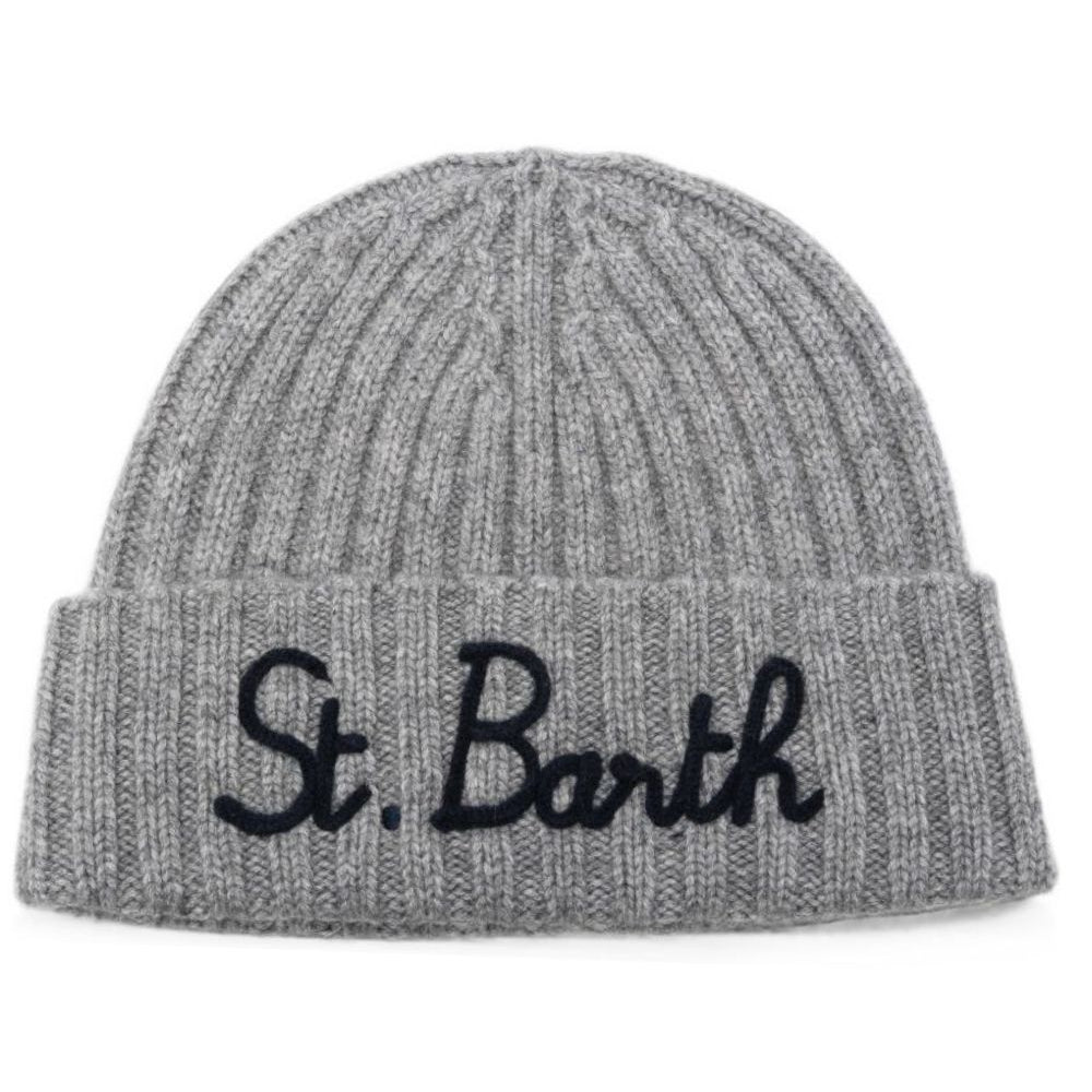 Cappello per bambini MC2 Sain Barth Kids grigio con logo ricamato sul davanti WENG002 01429M MC2 ST. BARTH KIDS