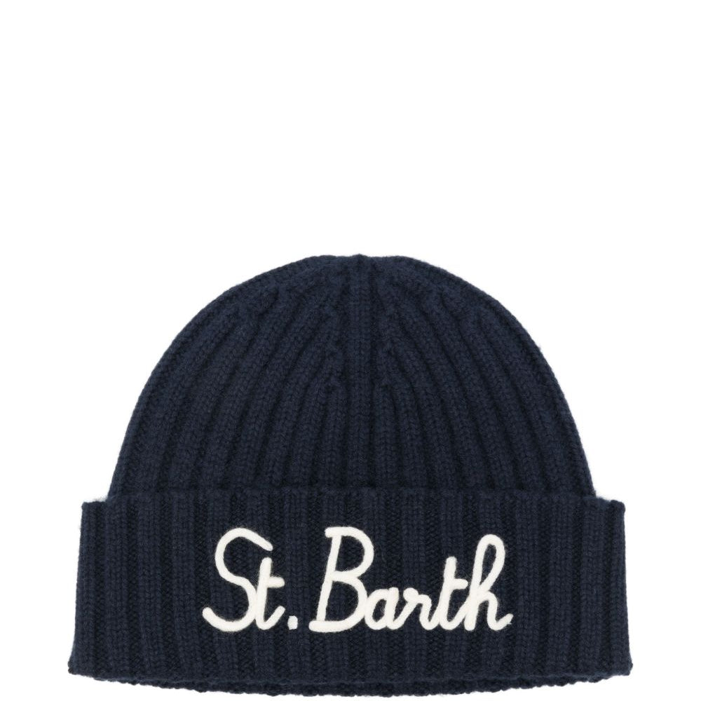 Cappello per bambini MC2 Saint Barth Kids blu con logo ricamato sul davanti WENG002 01443M MC2 ST. BARTH KIDS