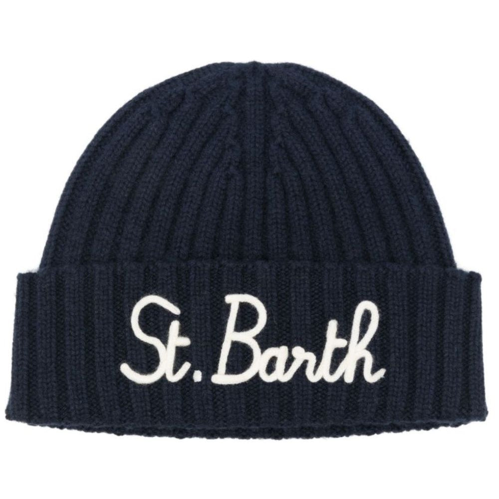 Cappello per bambini MC2 Saint Barth Kids blu con logo ricamato sul davanti WENG002 01443M MC2 ST. BARTH KIDS