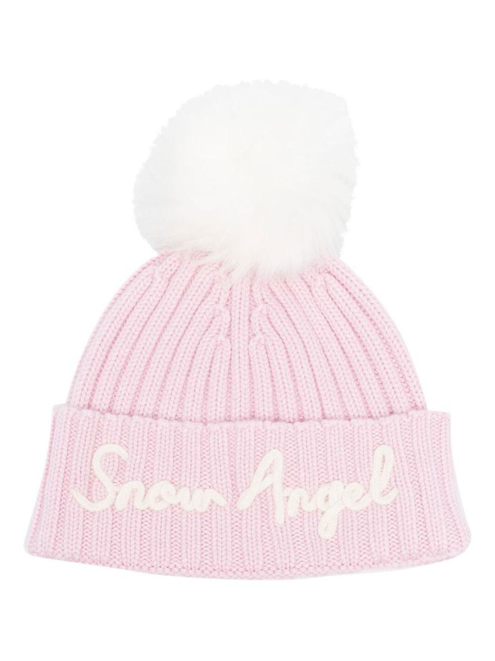 Cappello per bambina MC2 St. Barth Kids rosa con scritta Snow Angel ricamata sul davanti WENG007 02295M MC2 ST. BARTH KIDS