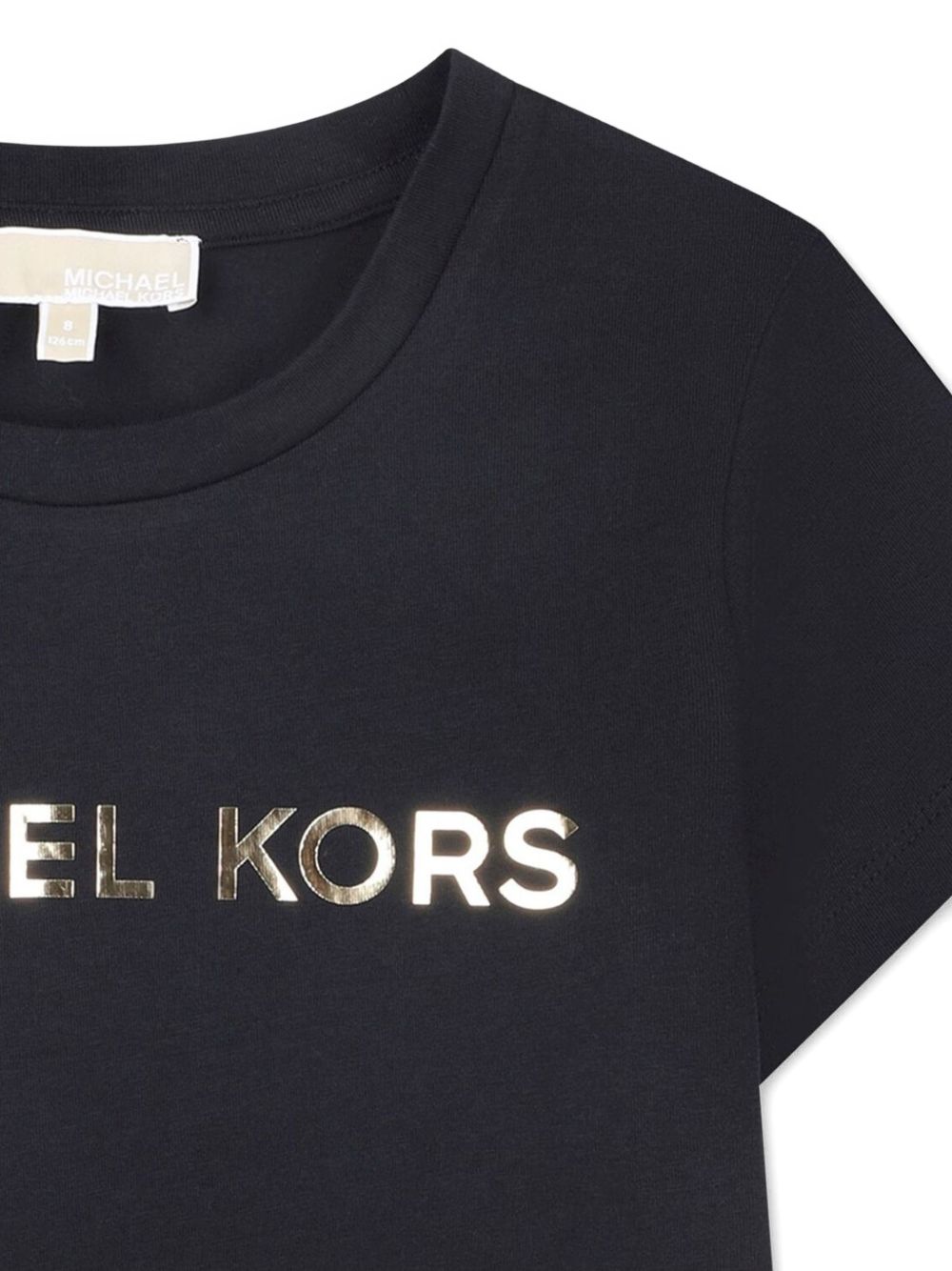 T-shirt per bambina Michael Kors nera con logo sul davanti R30603 09B MICHAEL KORS KIDS