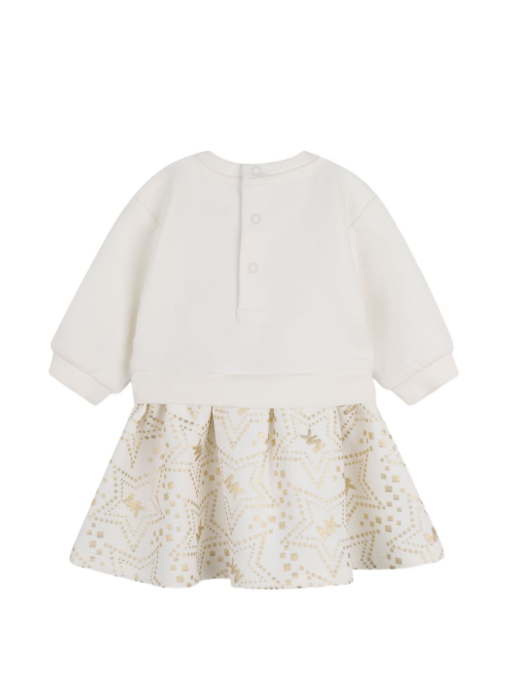 Abito per neonata Michael Kors Kids bianco con stampa logo sul davanti R30658 117 MICHAEL KORS KIDS