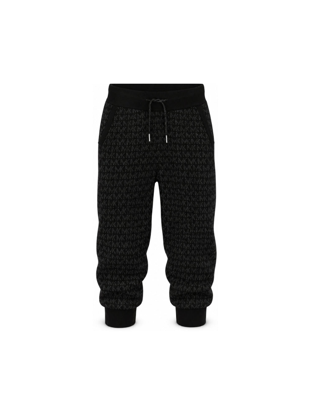 Pantaloni sportivi per bambina Michael Kors Kids neri con monogramma R30701 09B MICHAEL KORS KIDS