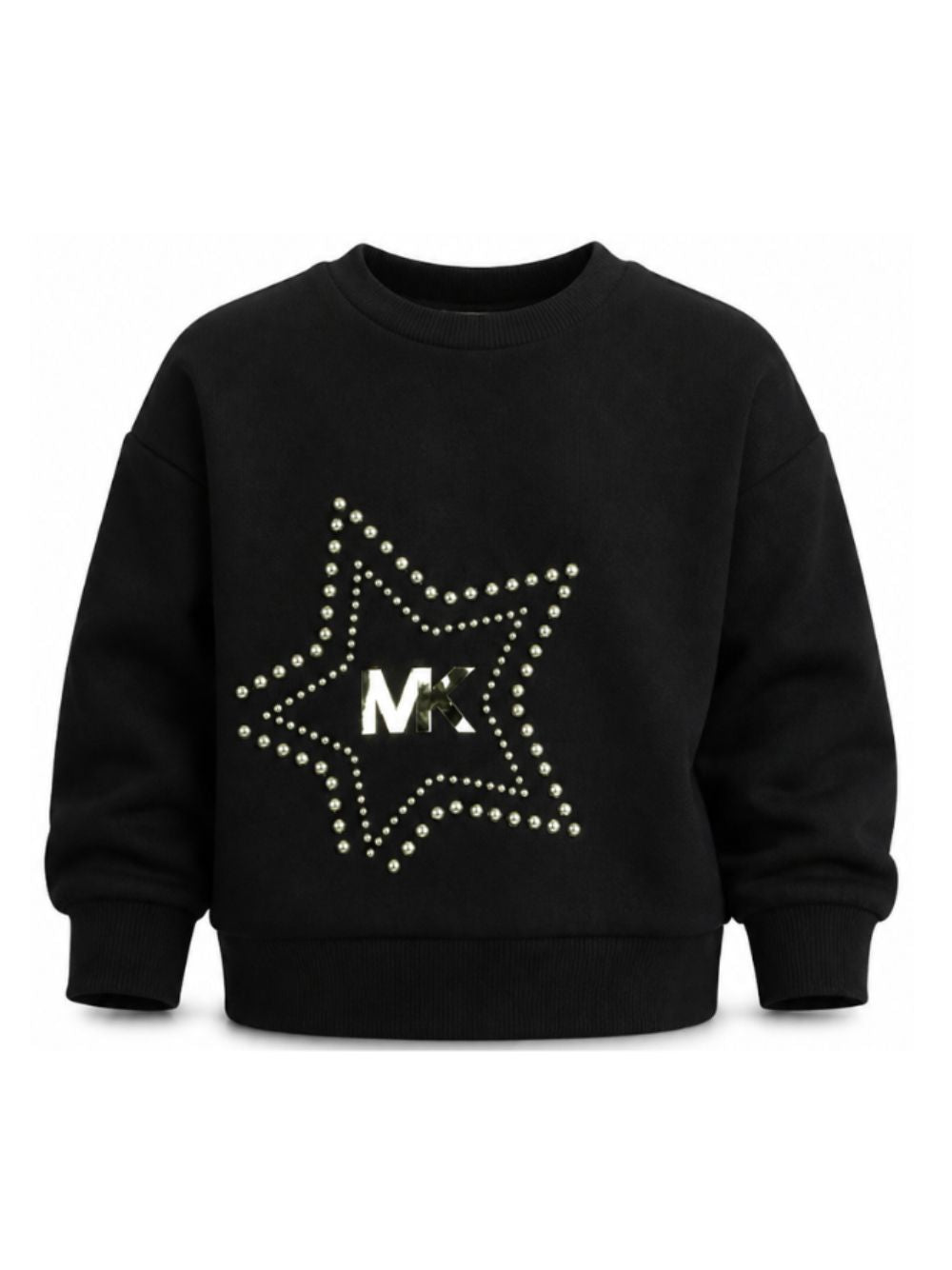 Felpa per bambina Michael Kors Kids nera con applicazione R30710 09B MICHAEL KORS KIDS