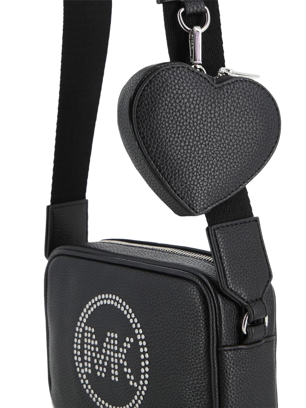 Borsa a spalla per bambina Michael Kors Kids nera con logo con strass R30811 09B MICHAEL KORS KIDS