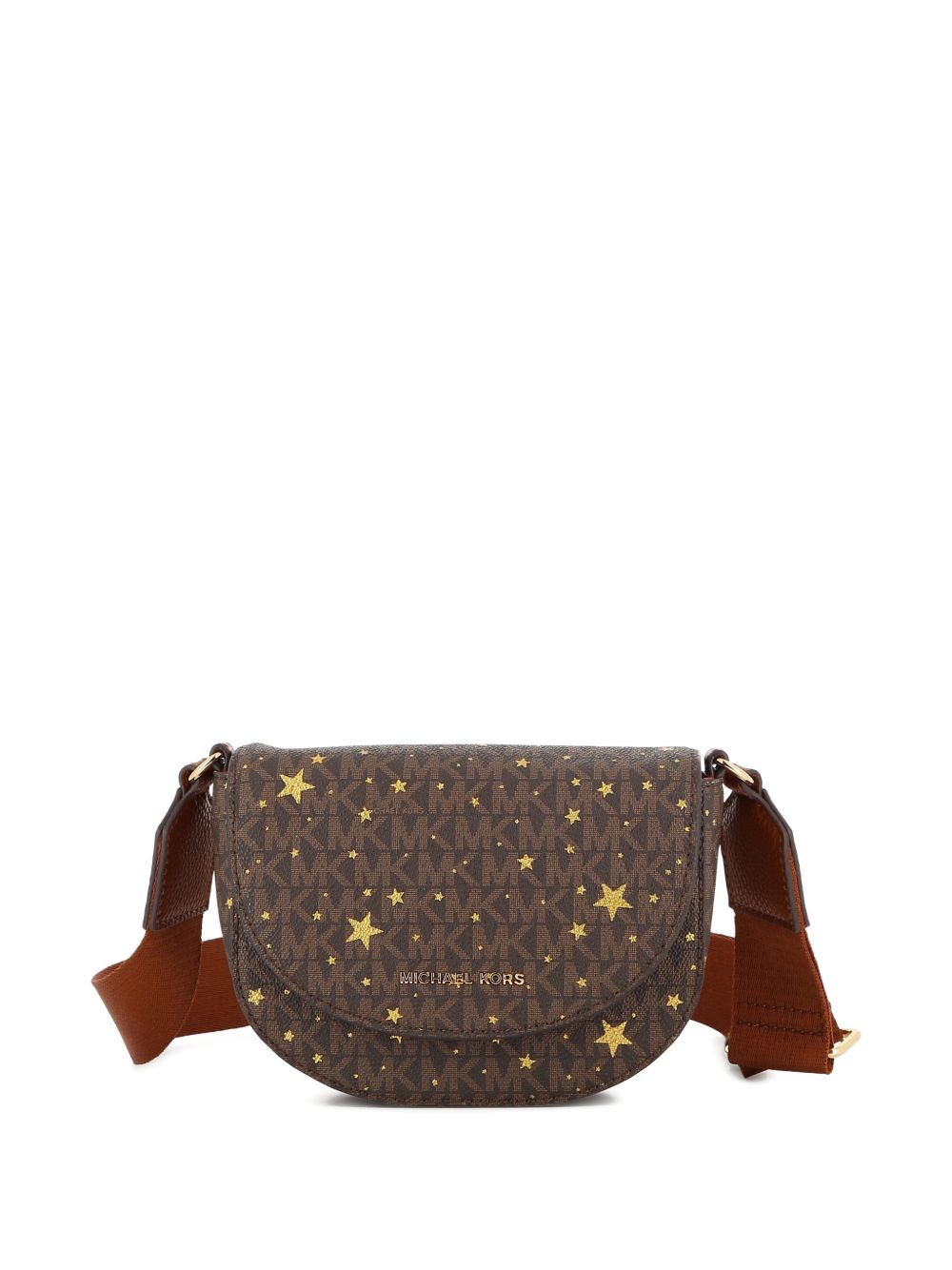 Borsa a spalla per bambina Michael Kors Kids marrone con stampa monogramma R30812 340 MICHAEL KORS KIDS