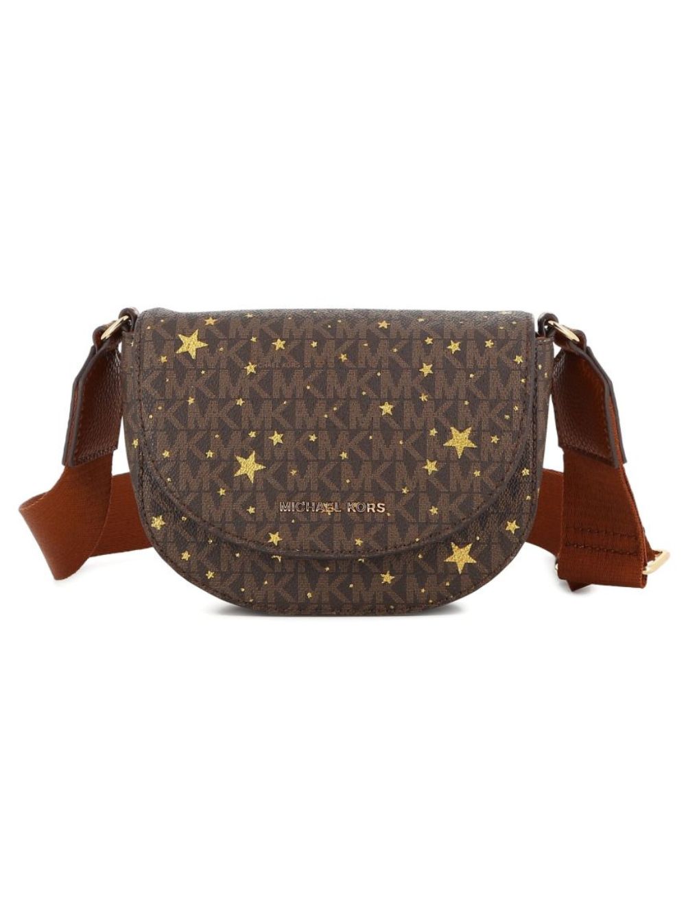 Borsa a spalla per bambina Michael Kors Kids marrone con stampa monogramma R30812 340 MICHAEL KORS KIDS
