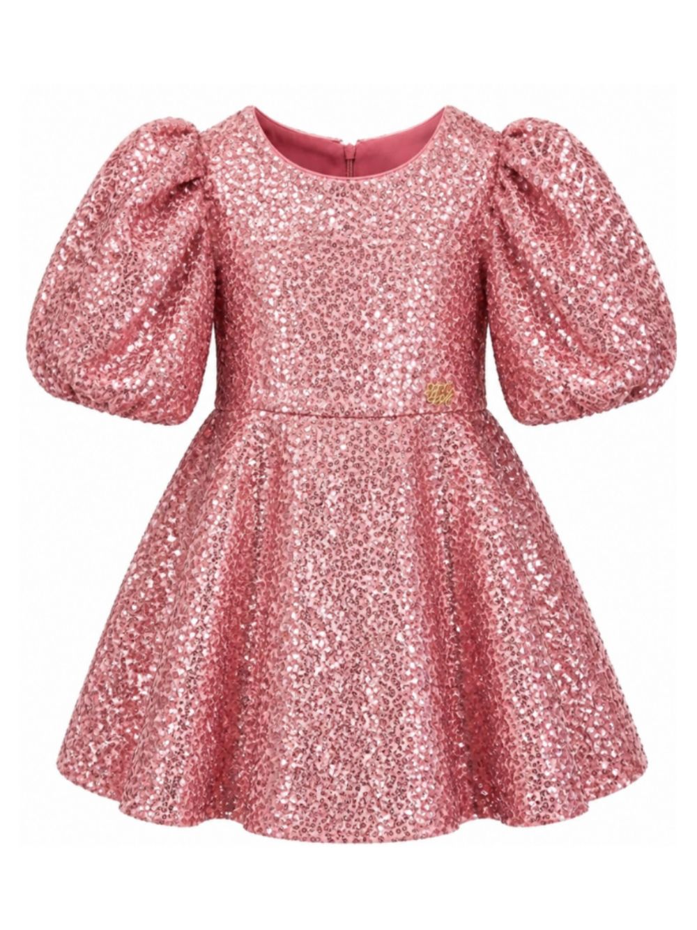 Abito per bambina Mimisol Kids rosa con decorazione con paillettes MFAB812TS1140 PNK MIMISOL KIDS