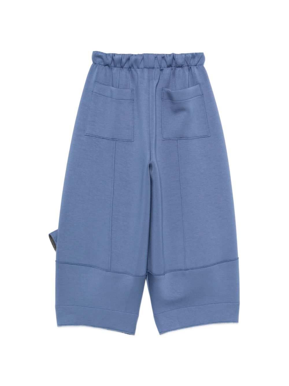 Pantoloni con fiocco per bambina Mimisol Kids blu con logo laterale MFPA175TS1144 BLU MIMISOL KIDS