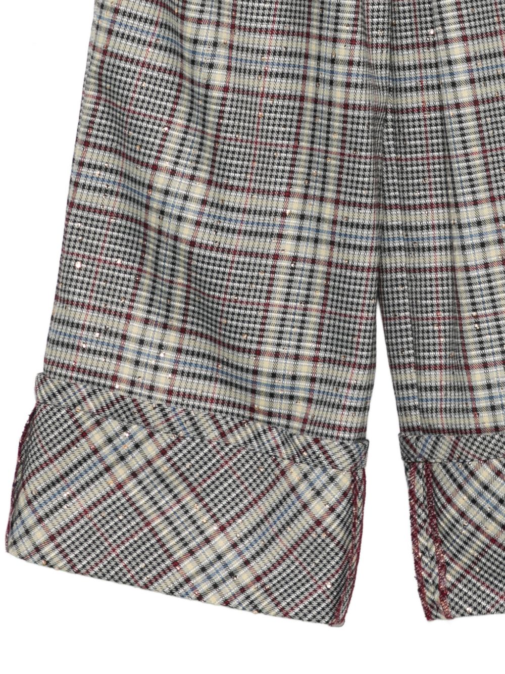 Pantaloni a quadri per bambina Mimisol Kids multicolor con paillettes MFPA176V1TS1134 MLT MIMISOL KIDS