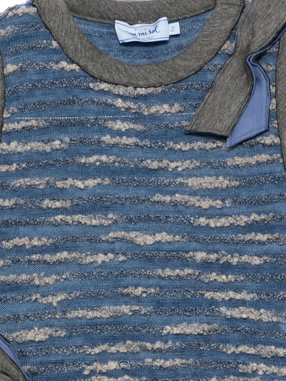 Top a righe per bambina Mimisol Kids blu smanicato MFTP106TS1142 LTB MIMISOL KIDS