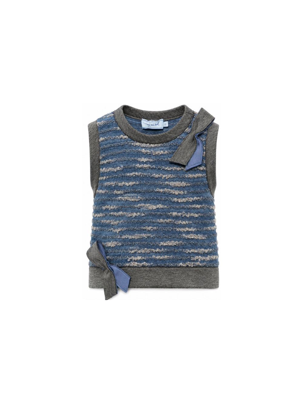 Top a righe per bambina Mimisol Kids blu smanicato MFTP106TS1142 LTB MIMISOL KIDS