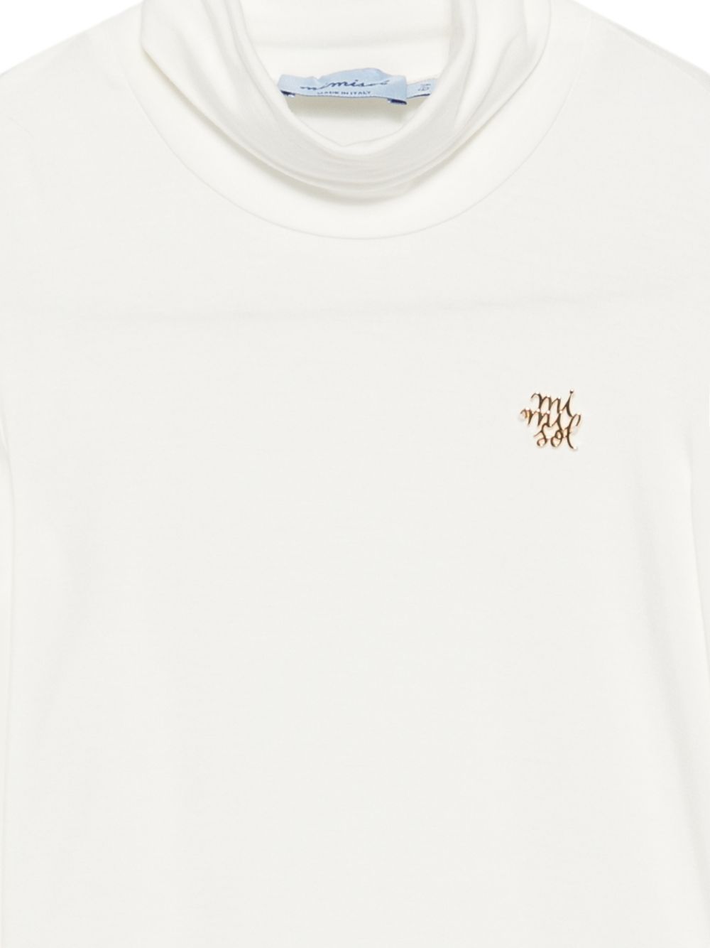 T-shirt per bambina Mimisol Kids bianca con applicazione MFTS090TS0378 CRM MIMISOL KIDS