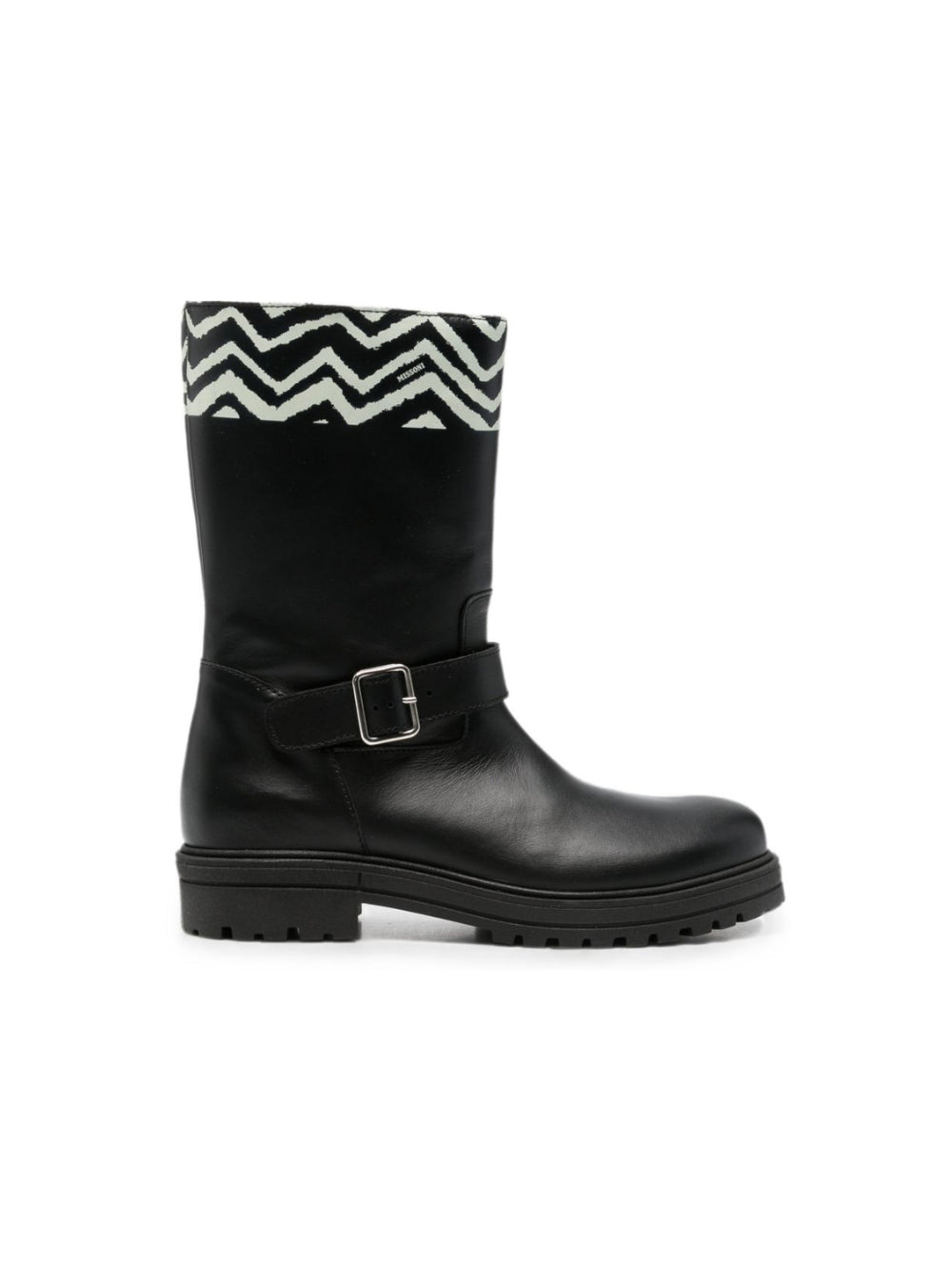 Stivali per bambina Missoni Kids neri con dettaglio con stampa a zigzag MZ0A76 Z1574 930 MISSONI KIDS