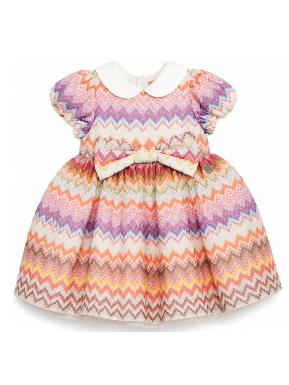 Abito per neonata Missoni Kids multicolore con stampa a zigzag MZ1031 K0293 999 MISSONI KIDS
