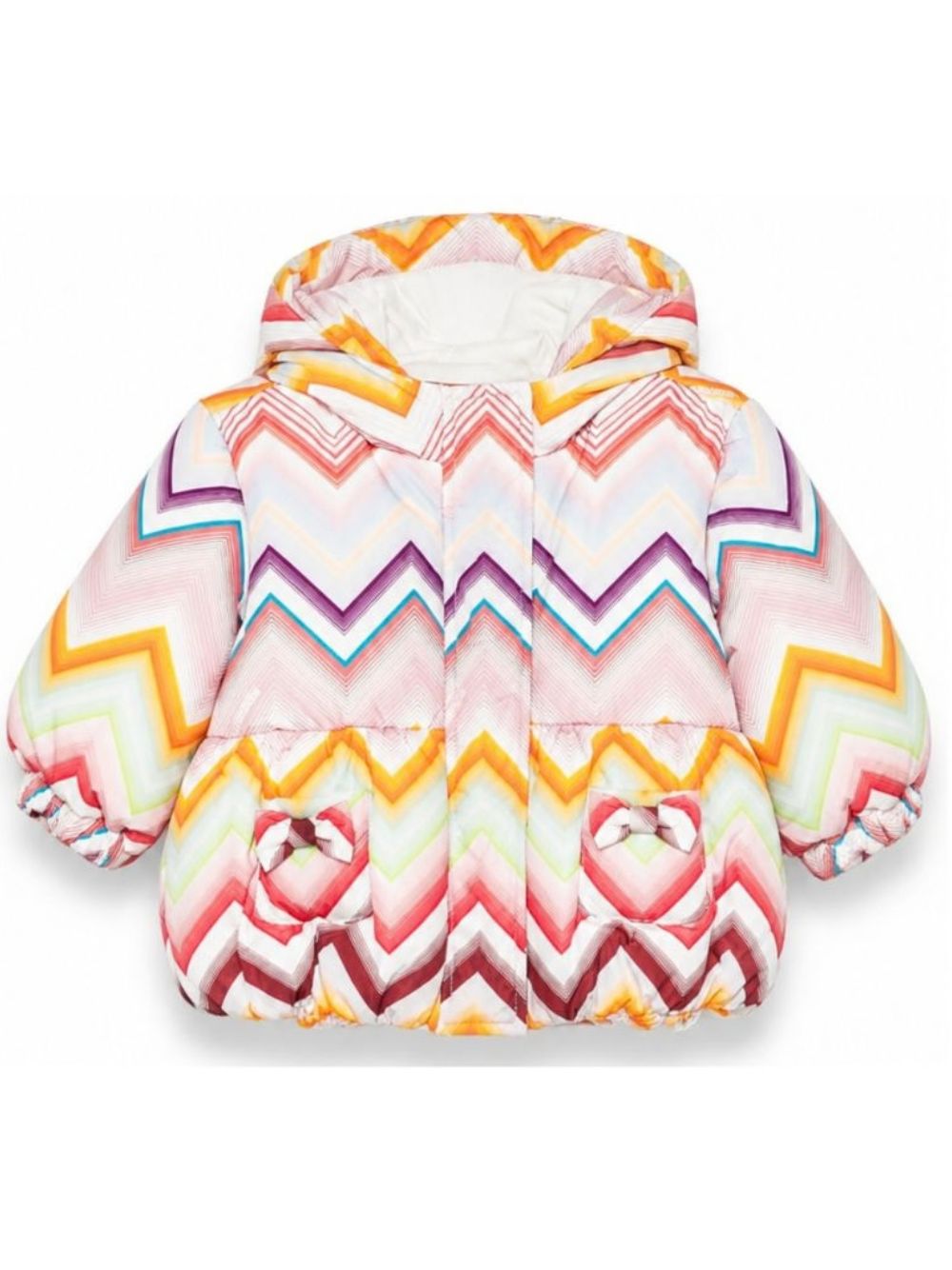 Giubbino per neonata Missoni Kids multicolore con stampa a zigzag MZ2007 N0443 999 MISSONI KIDS
