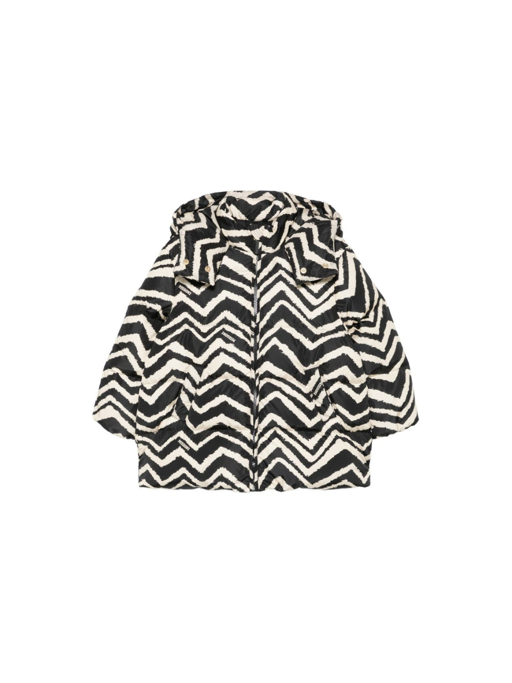 Giubbino per bambina Missoni Kids bianco e nero con motivo a zig-zag MZ2A10 N0446 930BG MISSONI KIDS