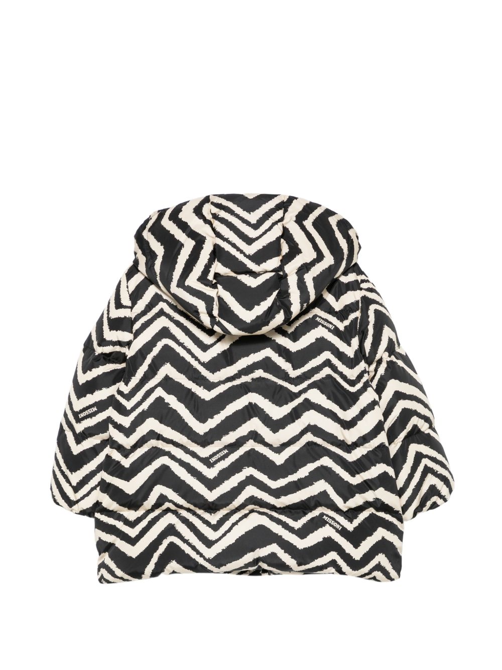 Giubbino per bambina Missoni Kids bianco e nero con motivo a zig-zag MZ2A10 N0446 930BG MISSONI KIDS