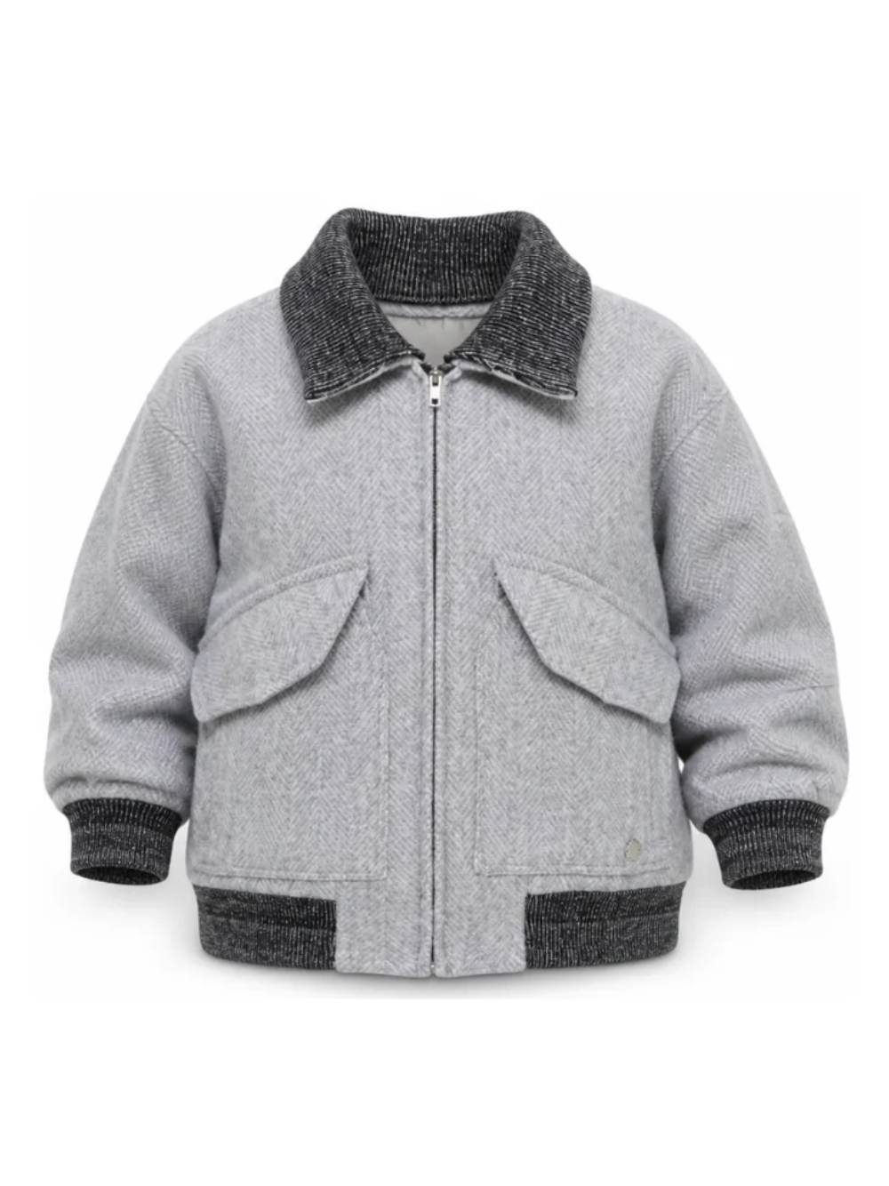 Giubbino per bambino Missoni Kids grigio con trama a spina di pesce MZ2A47 E0218 803 MISSONI KIDS