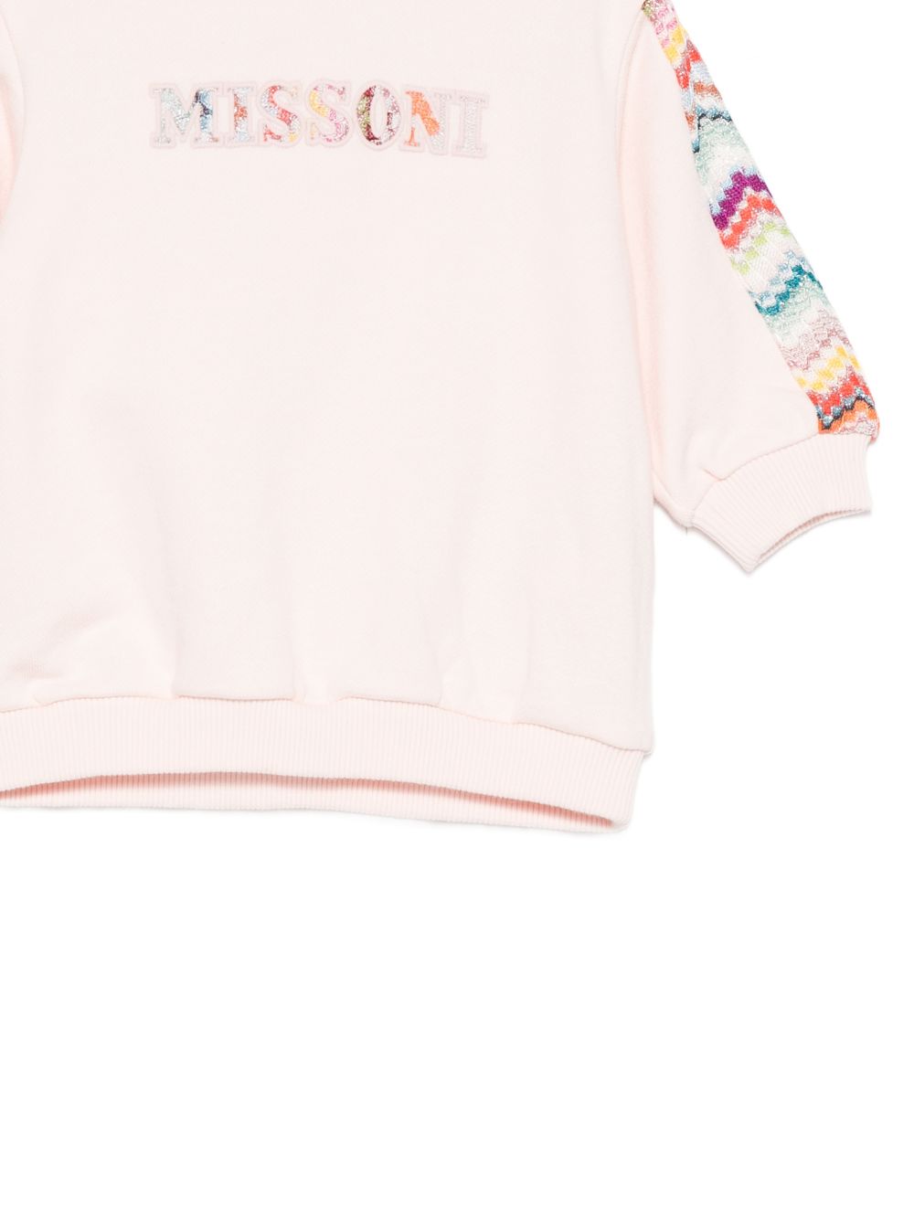 Felpa per neonata Missoni Kids rosa con logo ricamato sul davanti MZ4030 Z3183 508 MISSONI KIDS