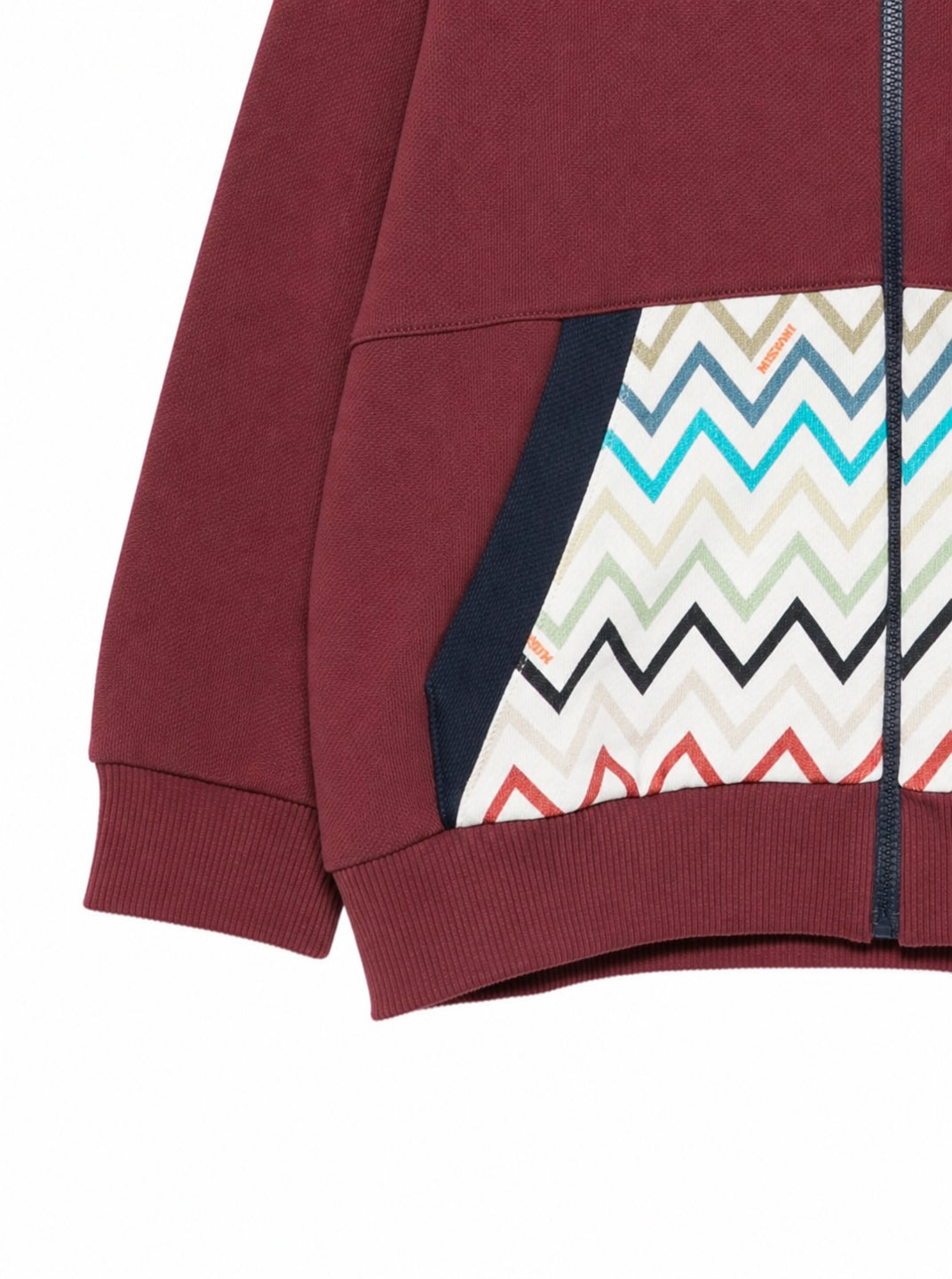 Felpa per bambino Missoni Kids rossa con dettagli con motivo a zigzag MZ4H10 Z3183 530 MISSONI KIDS