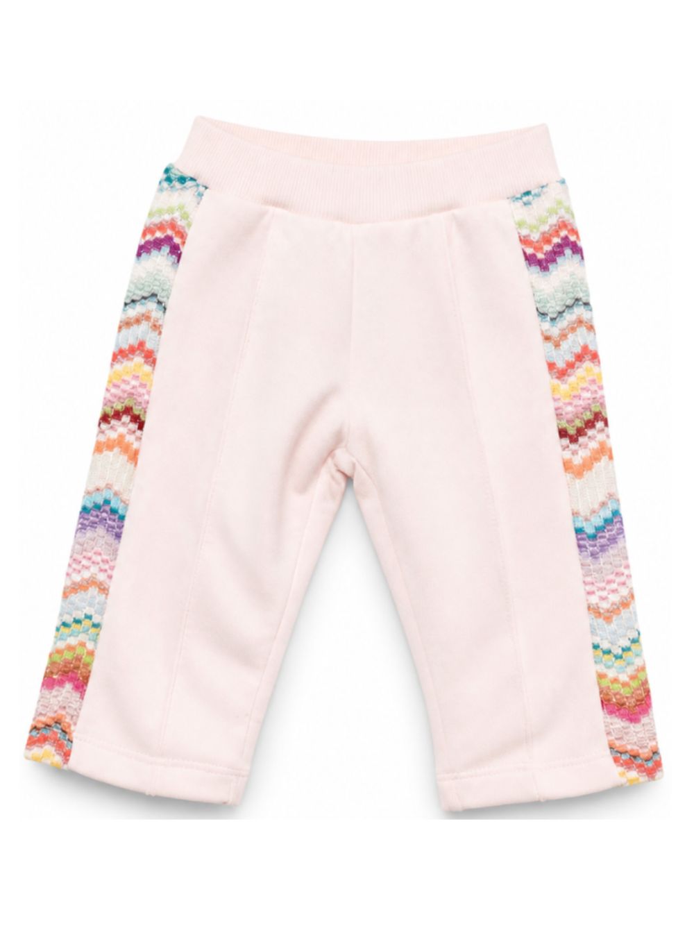 Pantaloni per neonata Missoni Kids rosa con motivo a zig-zag MZ6020 Z3183 508 MISSONI KIDS