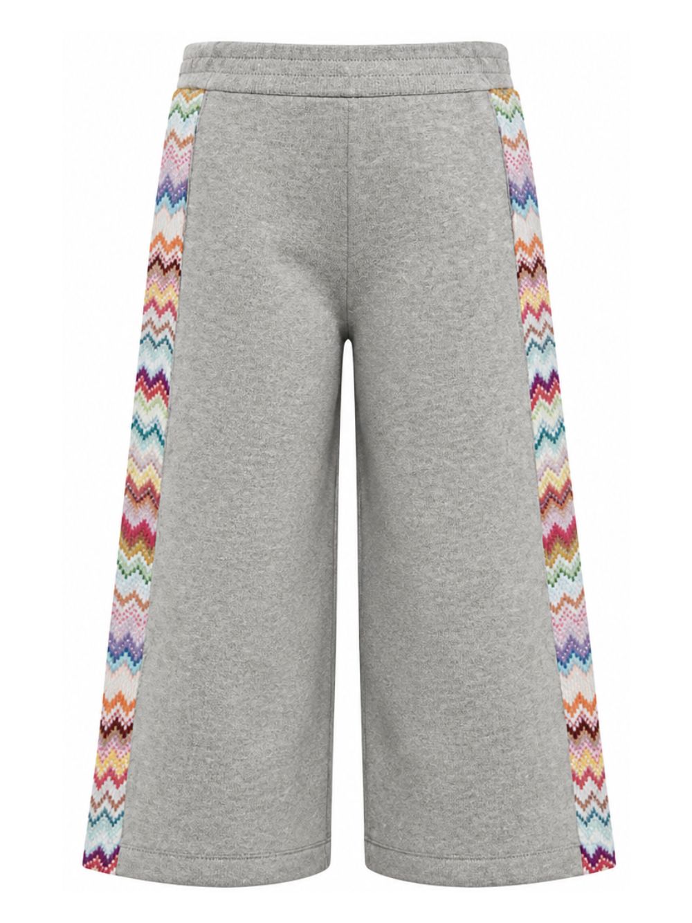 Pantaloni sportivi per bambina Missoni Kids grigia con inserti con motivo a zig-zag MZ6A60 Z4104 806AG MISSONI KIDS