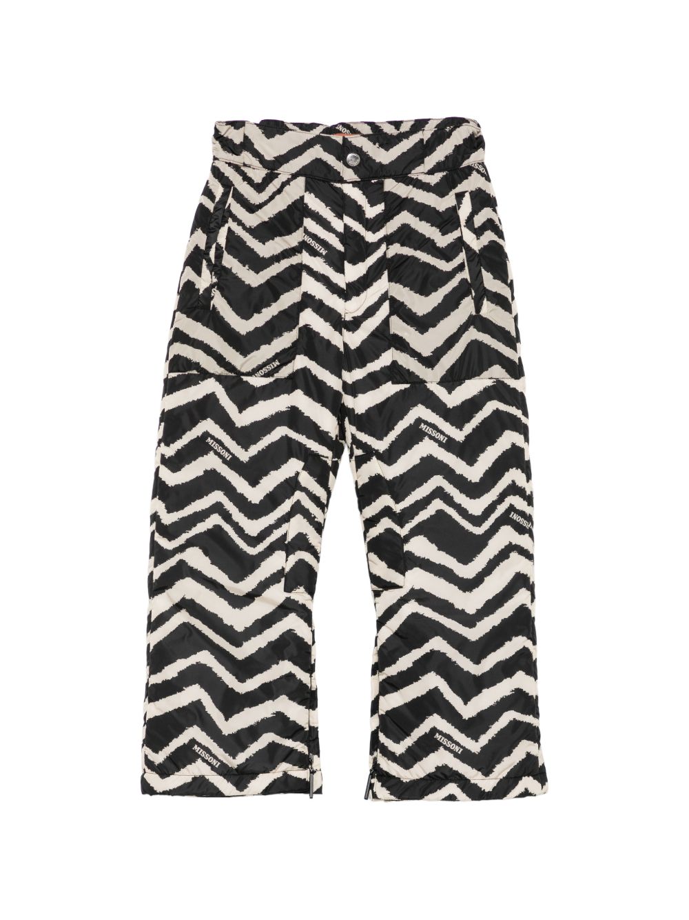 Pantaloni zebrati per bambina Missoni Kids multicolor con motivo zig-zag MZ6A70 N0446 930BG MISSONI KIDS