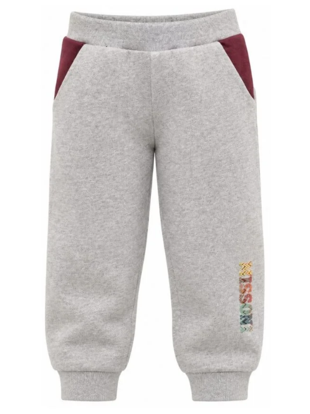Pantaloni per bambino Missoni Kids grigi con dettaglio logo sulla gamba MZ6H00 Z3188 806 MISSONI KIDS