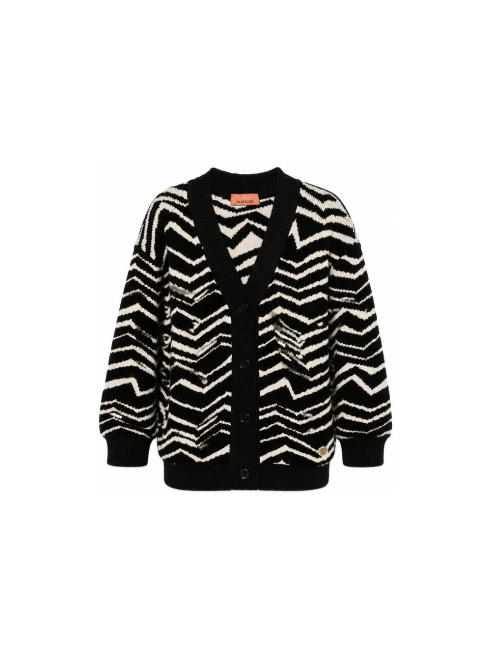Cardigan per bambina Missoni Kids multicolor con motivo a zigzag MZ9A30 W0028 930BG MISSONI KIDS