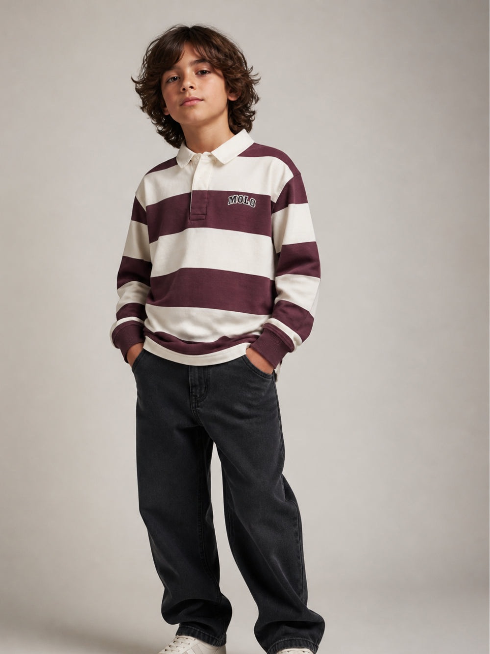 T-shirt per bambino Molo Kids multicolore con design a righe 1W26A401 5927 MOLO KIDS