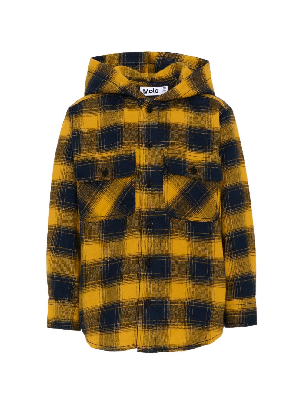 Camicia per bambino Molo Kids gialla con motivo a quadri 1W26C205 6028 MOLO KIDS