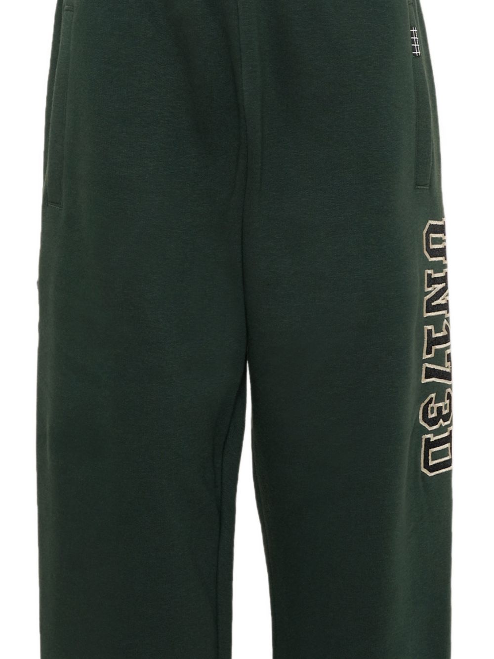 Pantaloni sportivi per bambino Molo Kids verdi con stampa grafica sul lato 1W26I201 5721 MOLO KIDS