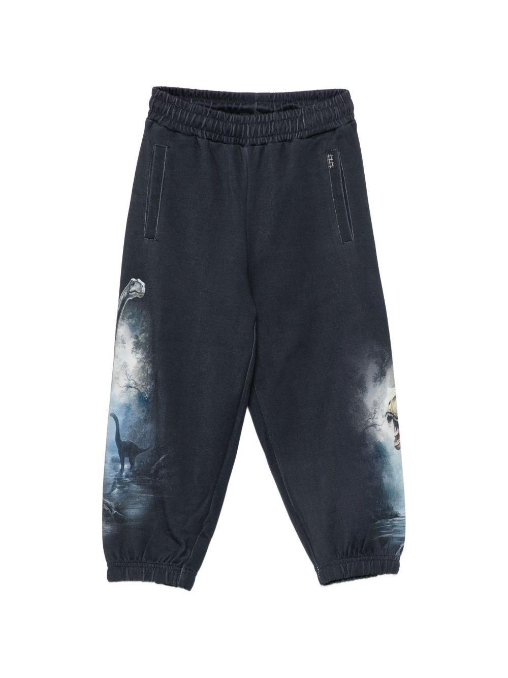 Pantaloni per bambino Molo Kids blu con stampa dinosauri 1W26I210 9946 MOLO KIDS