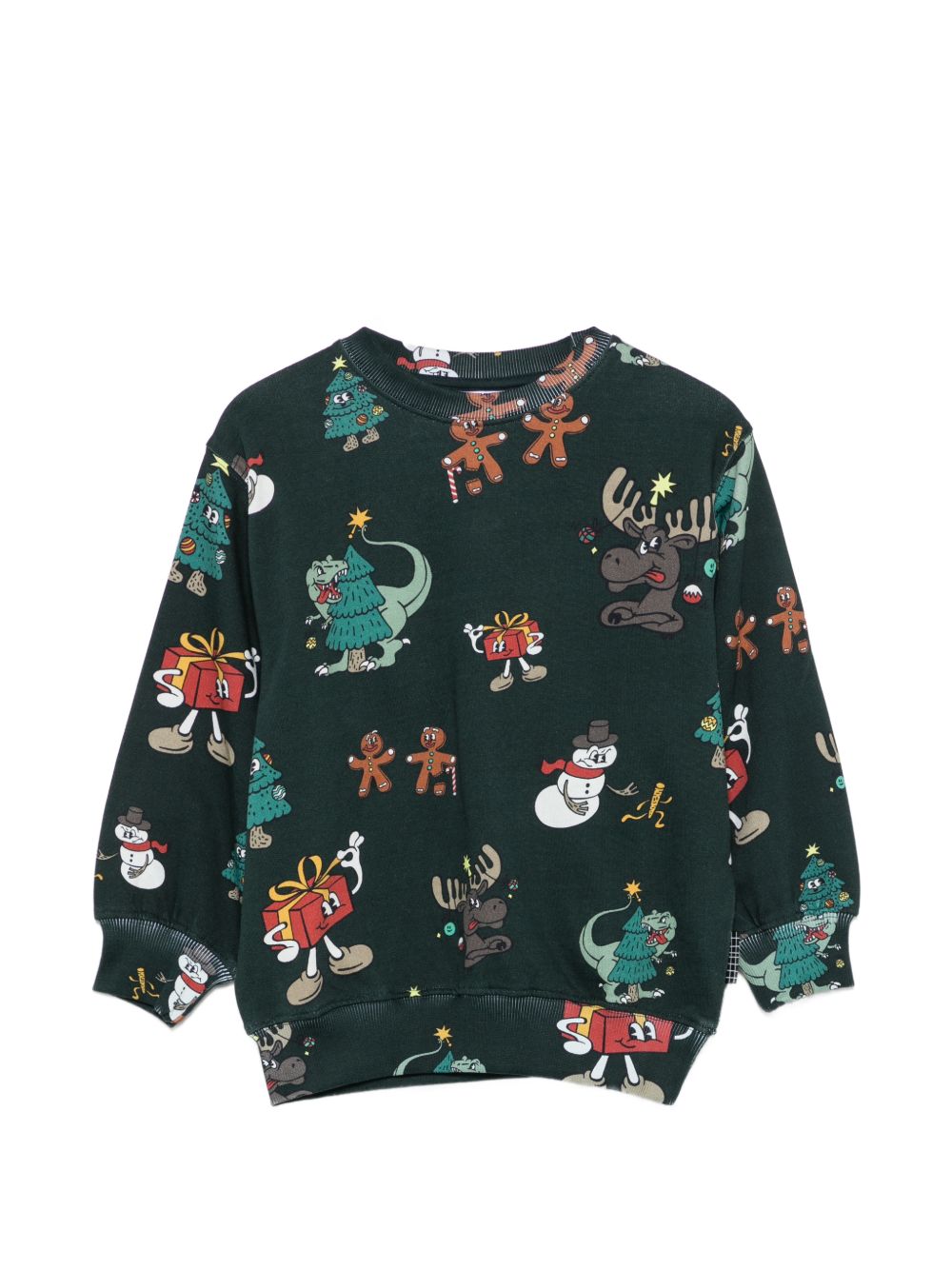 Felpa per bambino Molo Kids verde con stampa grafica all-over 1W26J210 5872 MOLO KIDS