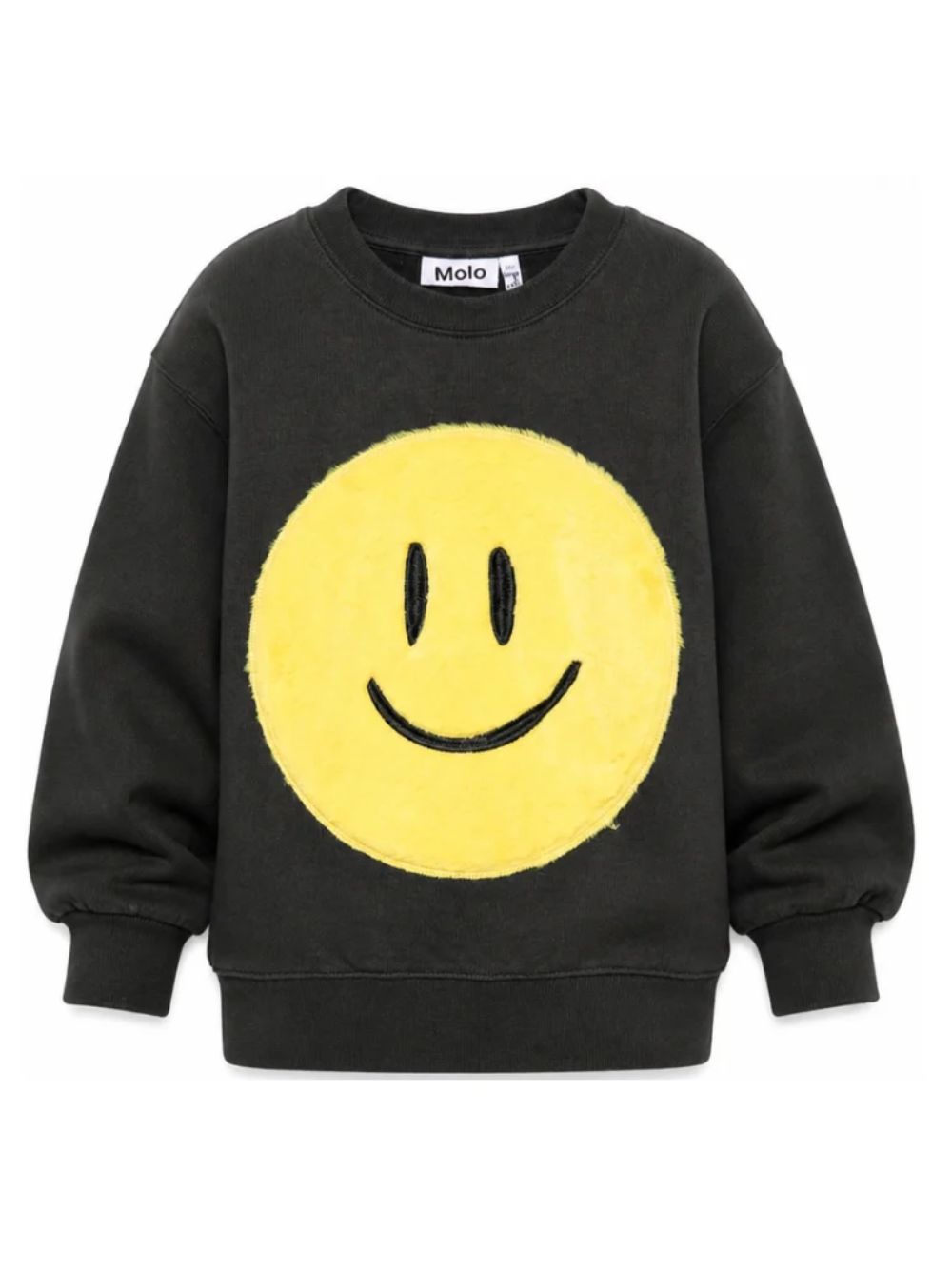 Felpa per bambino Molo Kids nera con stampa smile sul davanti 1W26J216 2254 MOLO KIDS