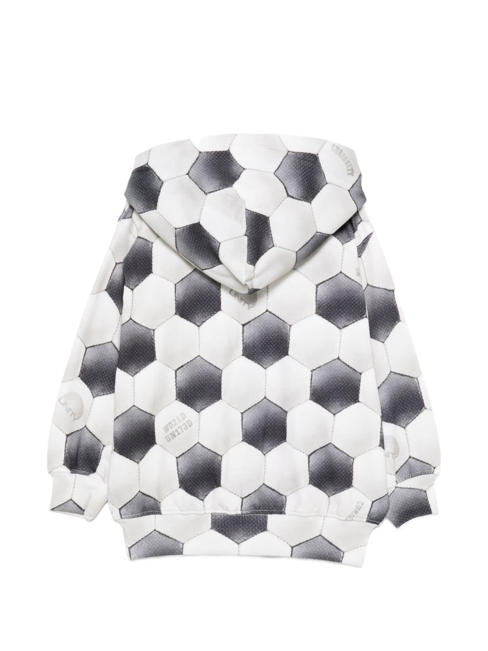 Felpa per bambino Molo kids bianca e nera con stampa grafica pallone 1W26J303 6253 MOLO KIDS