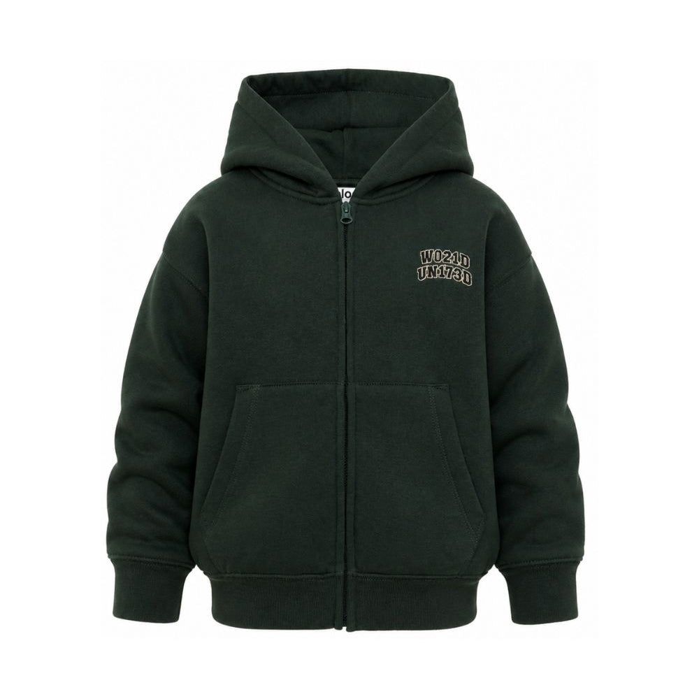 Felpa per bambino Molo Kids verde con stampa grafica fronte/retro 1W26J304 5721 MOLO KIDS