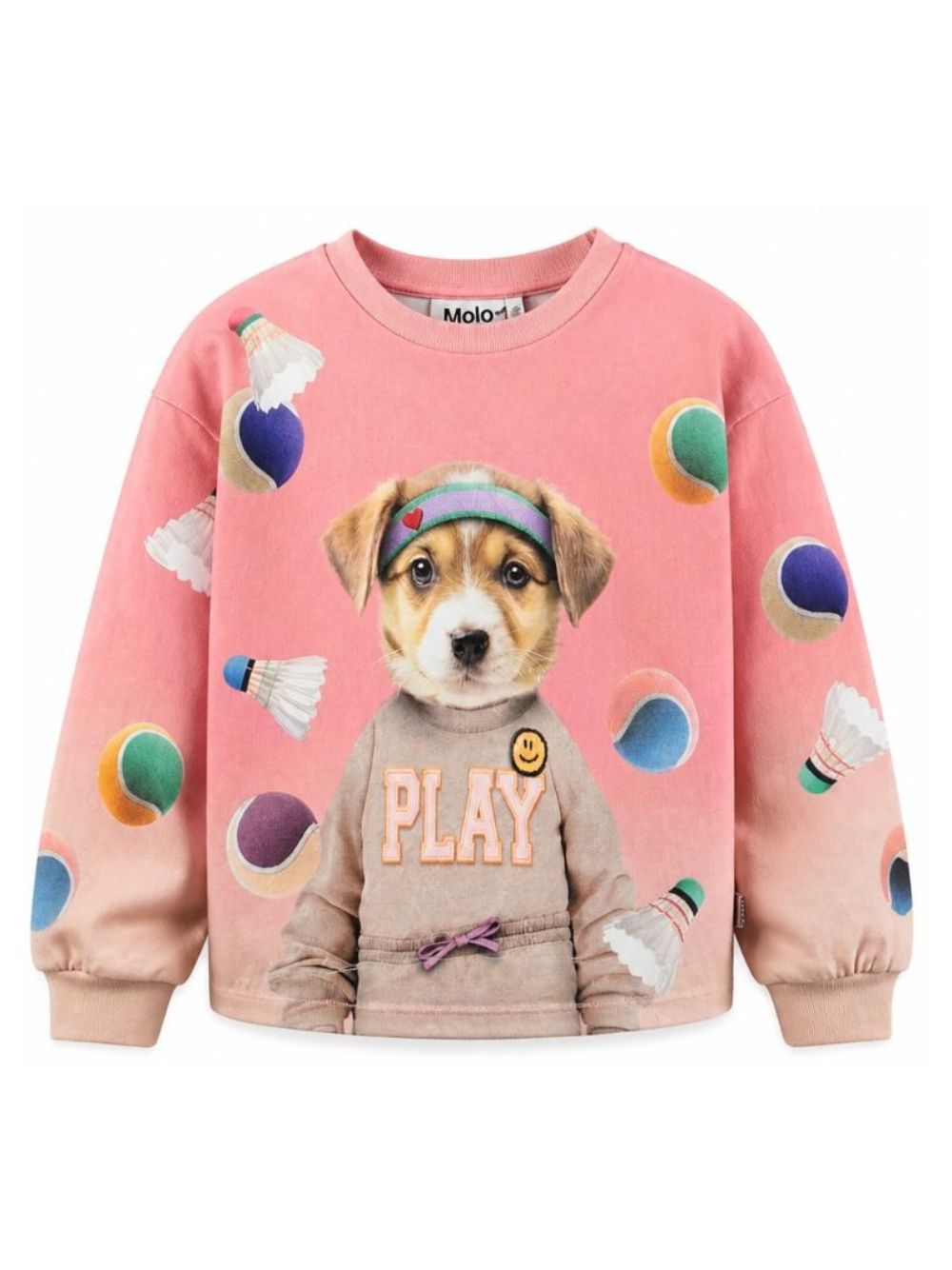 Felpa per bambina Molo Kids rosa con stampa grafica sul davanti 2W26A407 5798 MOLO KIDS