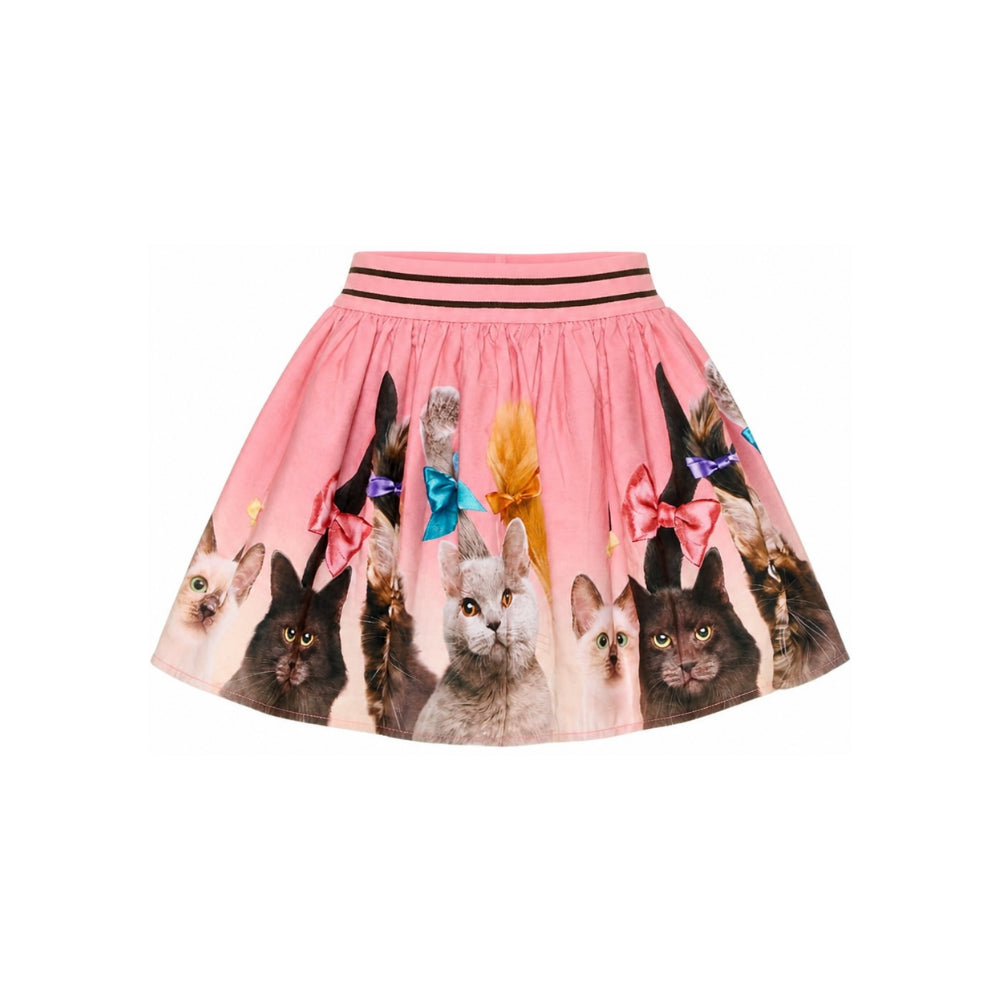 Gonna per bambina Molo Kids rosa con stampa gatti all-over 2W26D107 5616 MOLO KIDS