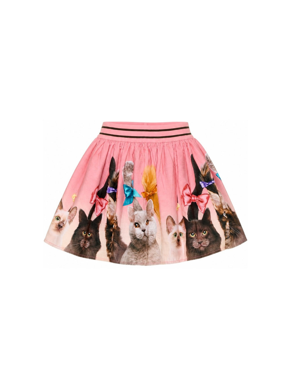 Gonna per bambina Molo Kids rosa con stampa gatti all-over 2W26D107 5616 MOLO KIDS