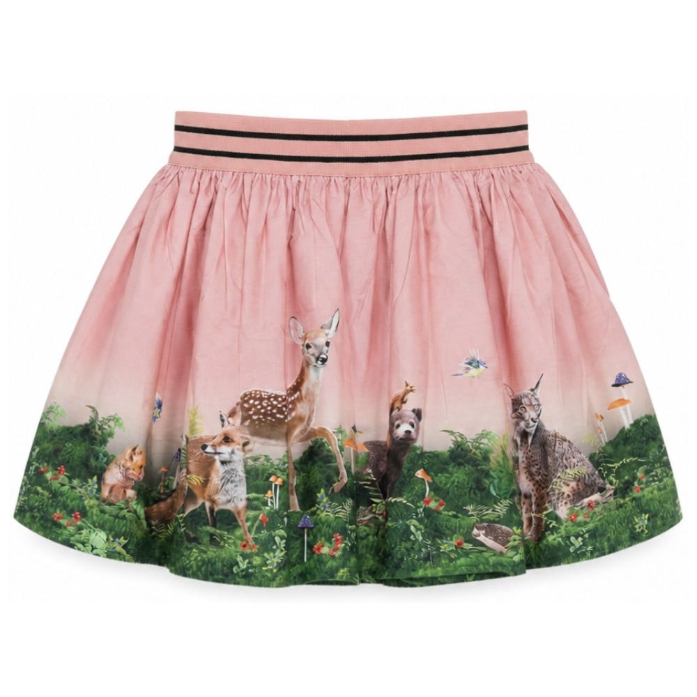 Gonna per bambina Molo Kids rosa con stampa grafica animali 2W26D107 5791 MOLO KIDS