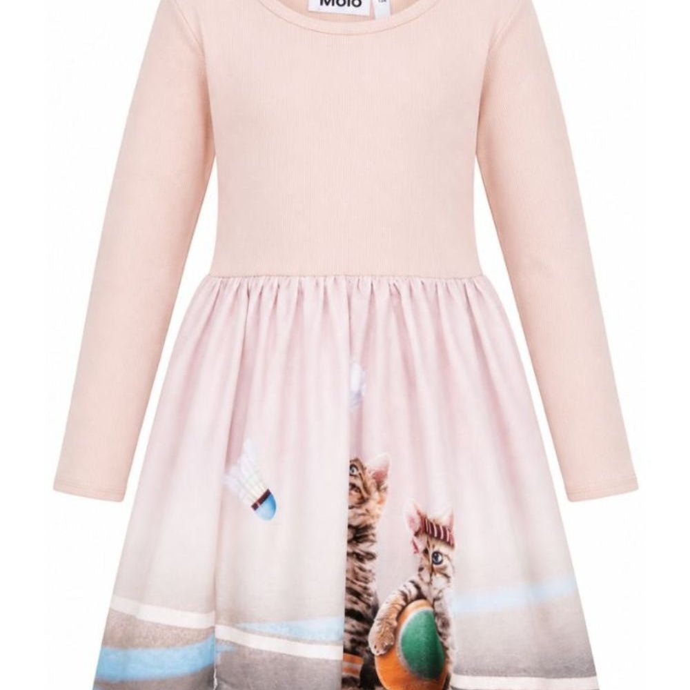 Abito per bambina Molo Kids rosa con stampa grafica animali 2W26E207 5799 MOLO KIDS