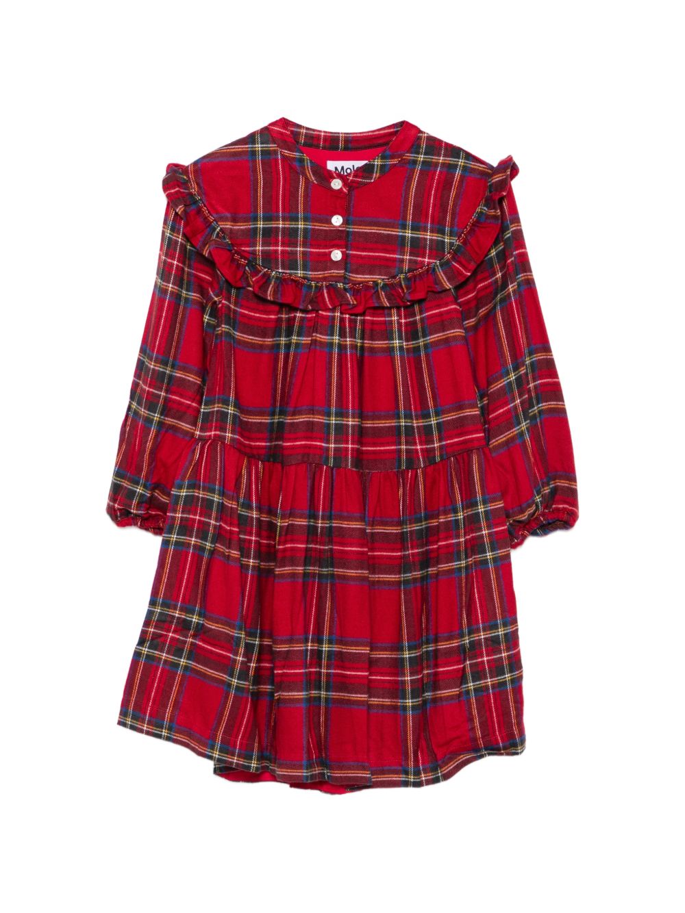 Abito per bambina Molo Kids rosso con design tartan 2W26E228 5778 MOLO KIDS