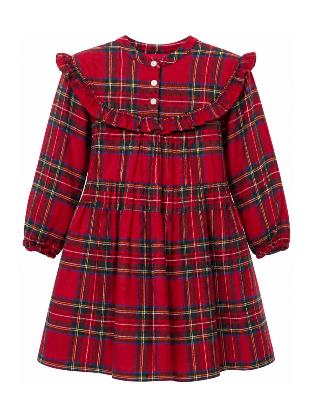 Abito per bambina Molo Kids rosso con design tartan 2W26E228 5778 MOLO KIDS