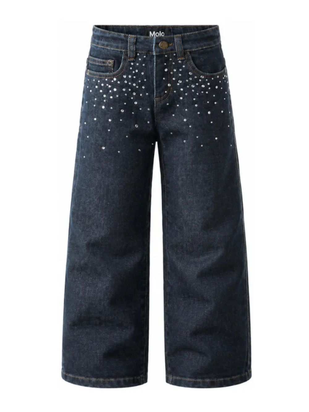 Jeans per bambina Molo Kids denim con decorazione con strass 2W26I113 5861 MOLO KIDS